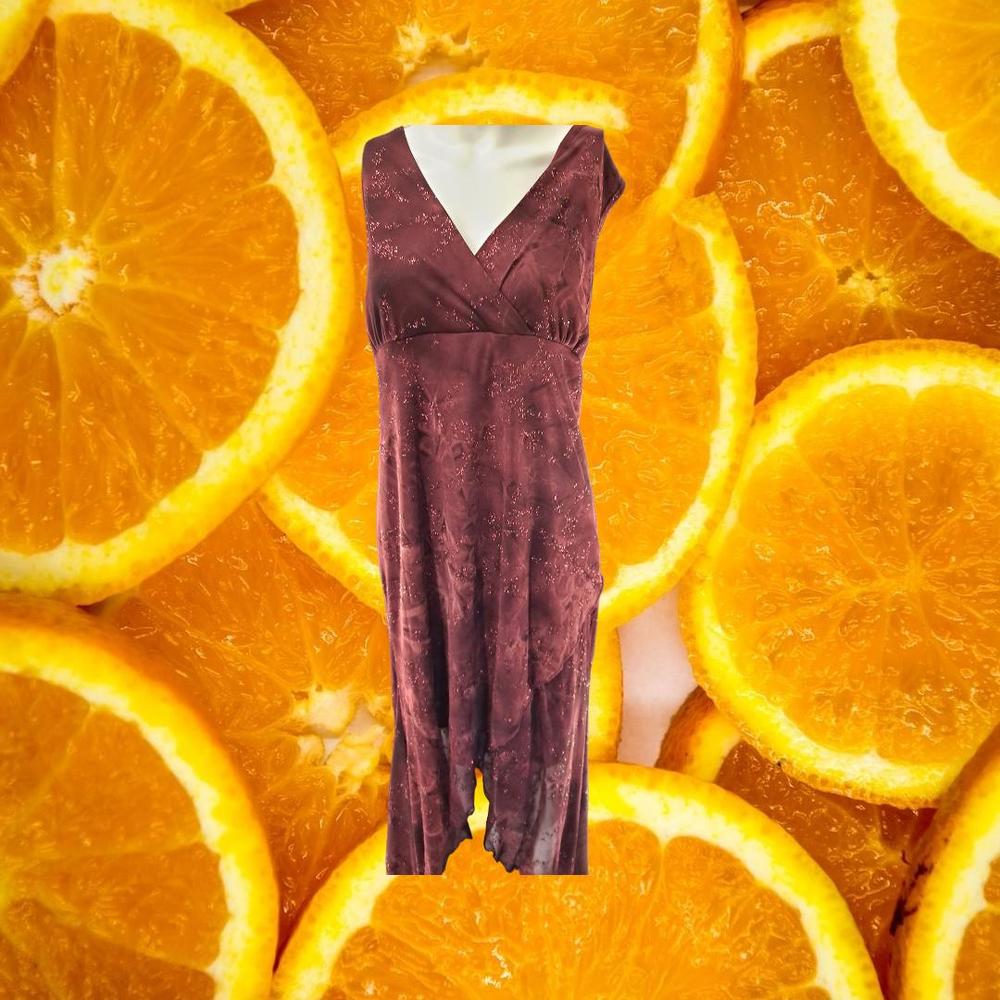 Taboo Maroon Sparkly Sleeveless‎ Dress